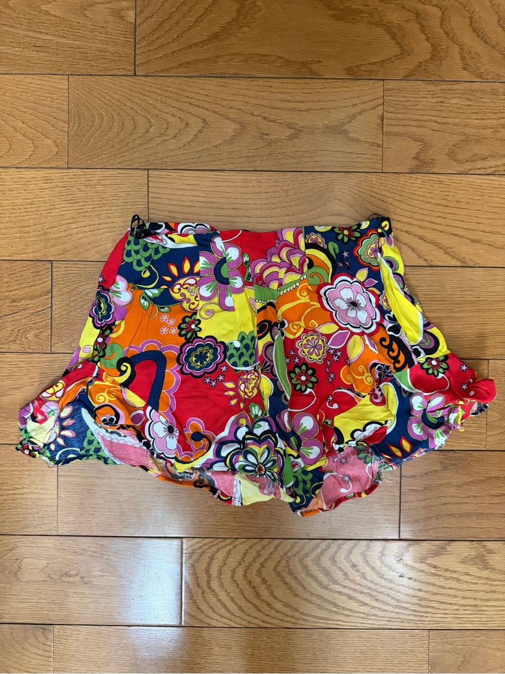 Zara Multicolor Floral Ruffle Shorts